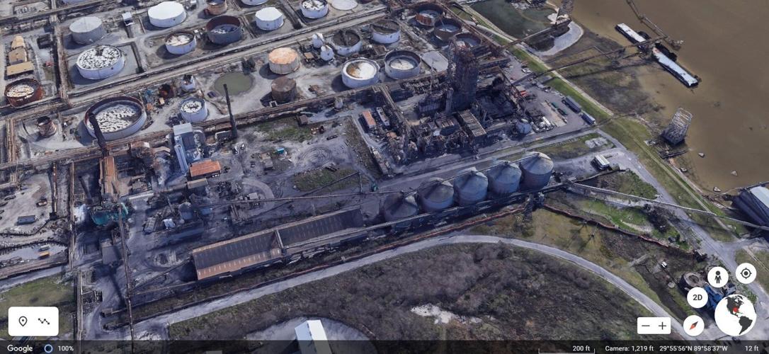 Aerial view of Rain CII Carbon plant in Chalmette